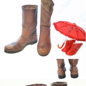 Vintage Diesel Factory Distressed Stud Heel Boots